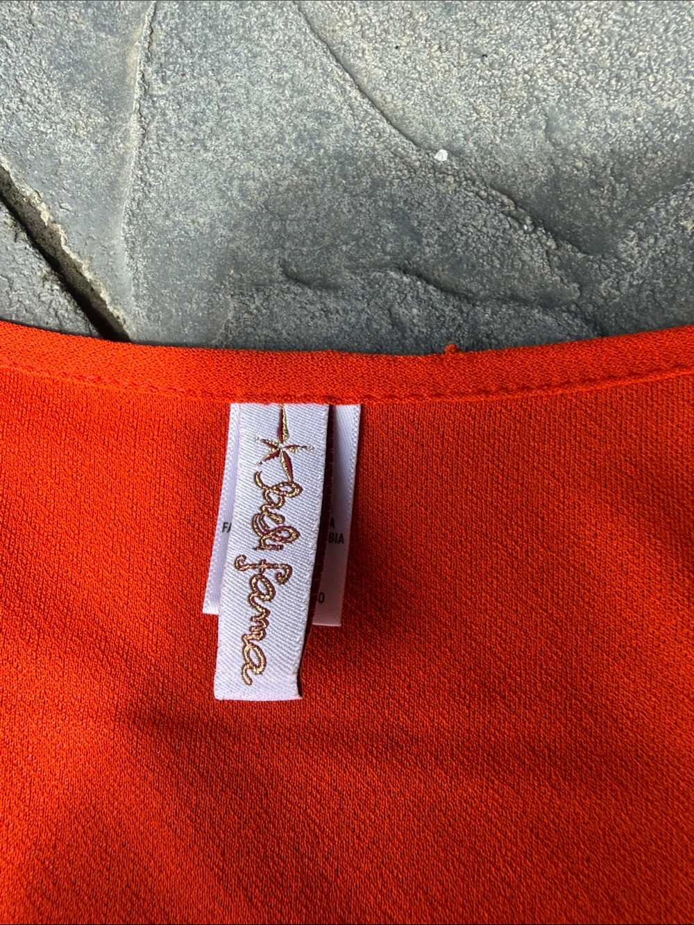 Luli Fama size MED coverup. Bright Orange Scoop-Neck Drawstring Dress - Picture 4 of 8